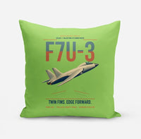 Thumbnail for F7U-3 Cutlass design on light green pillow