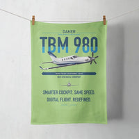 Thumbnail for Daher TBM 980 design on light green towel
