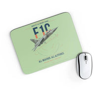 Thumbnail for Dassault Mirage F1C design on light green rectangle mouse pad