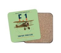 Thumbnail for Sopwith Camel F.1 design on light green 1 piece coaster