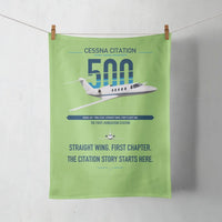 Thumbnail for Cessna Citation 500 - Citation I design on light green towel
