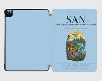 Thumbnail for San Diego International Airport (SAN) design on light blue ipad tablet case