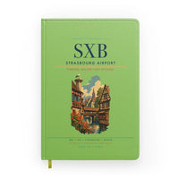 Thumbnail for Strasbourg Airport (SXB) design on light green notebook