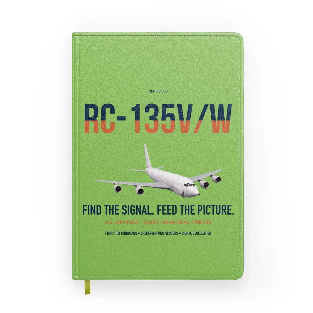 RC-135V W Rivet Joint design on light green notebook