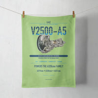 Thumbnail for V2500-A5 design on light green towel