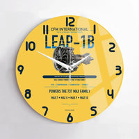 Thumbnail for CFM LEAP-1B design on yellow no frame wall clock