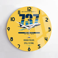 Thumbnail for Boeing 737-200 design on yellow no frame wall clock