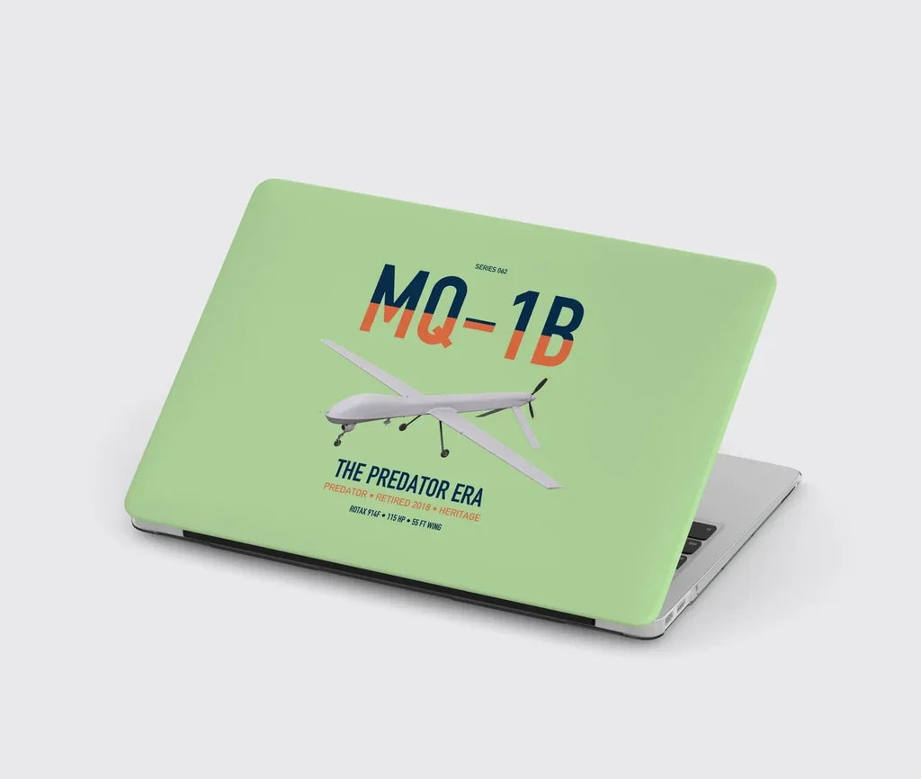 MQ-1B Predator design on light green MacBook case