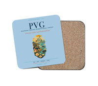 Thumbnail for Shanghai Pudong International Airport (PVG) design on light blue 1 piece coaster