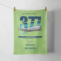 Thumbnail for Boeing 377 Stratocruiser design on light green towel