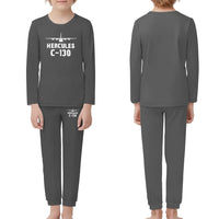 Thumbnail for Military Transport Airplane C 130 children pajamas - Gray