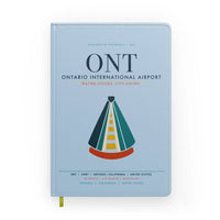 Thumbnail for Ontario International Airport (ONT) design on light blue notebook