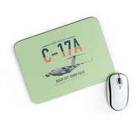 Thumbnail for C-17A Globemaster III design on light green rectangle mouse pad