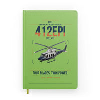 Thumbnail for Bell 412EPI design on light green notebook