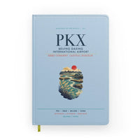 Thumbnail for Beijing Daxing International Airport (PKX) design on light blue notebook