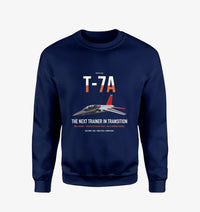 Thumbnail for T-7A Red Hawk design on navy blue sweatshirt