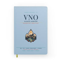 Thumbnail for Vilnius Airport (VNO) design on light blue notebook