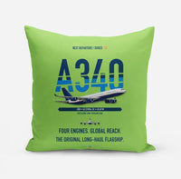Thumbnail for Airbus A340-300 design on light green pillow