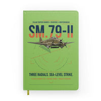 Thumbnail for Savoia-Marchetti SM.79-II Sparviero design on light green notebook