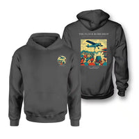 Thumbnail for VINTAGE G4259 - The Flour Bomb Drop - Double-Side Hoodie design on darkgray double side