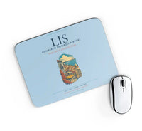 Thumbnail for Lisbon Humberto Delgado Airport (LIS) design on light blue rectangle mouse pad