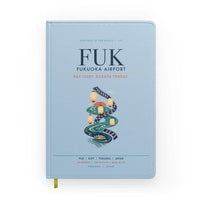 Thumbnail for Fukuoka Airport (FUK) design on light blue notebook