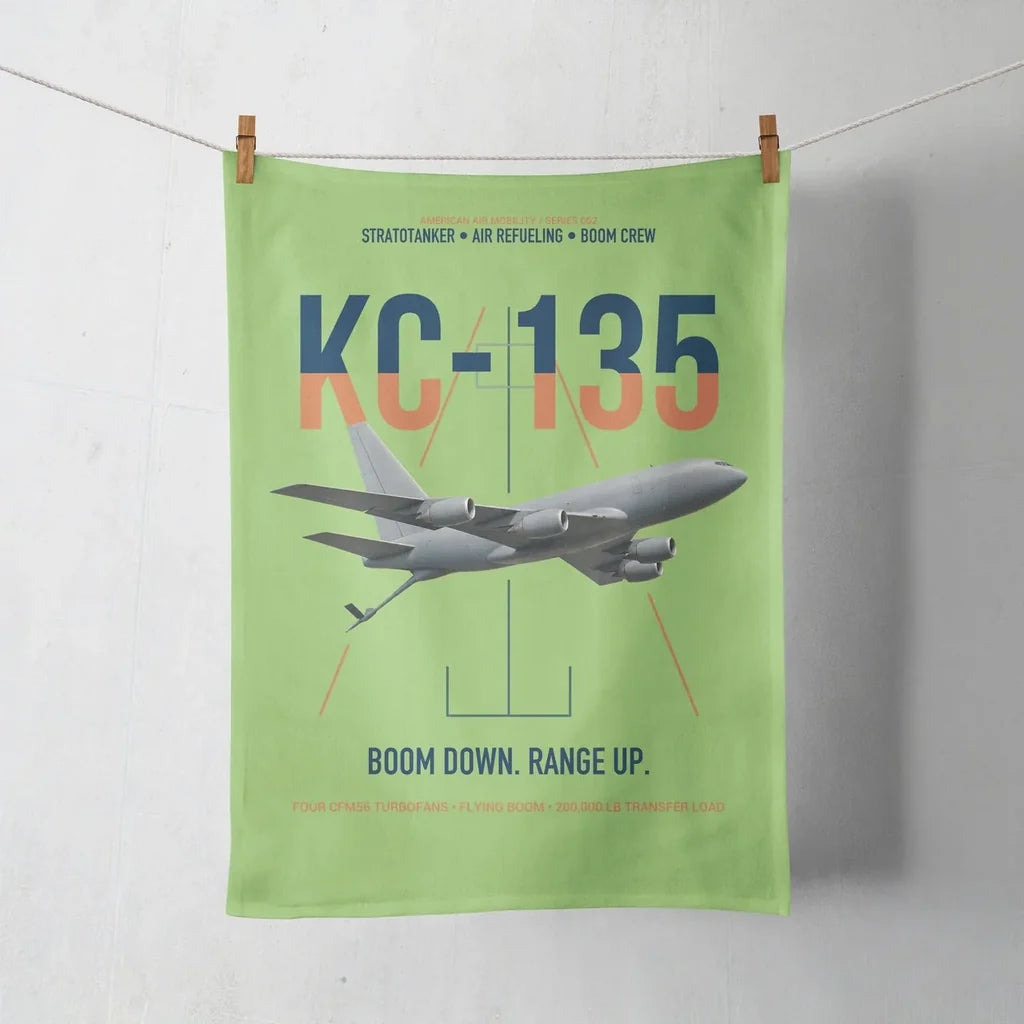 KC-135 STRATOTANKER design on light green towel
