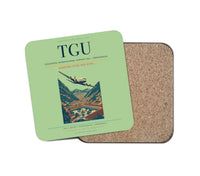 Thumbnail for Toncontín International Airport (TGU) design on light green 1 piece coaster