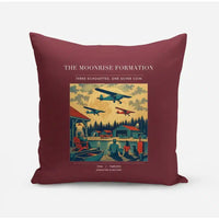 Thumbnail for VINTAGE G4431 - The Moonrise Formation - Designed Pillows design on darkred