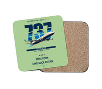 Thumbnail for Boeing 737 MAX 9 design on light green 1 piece coaster