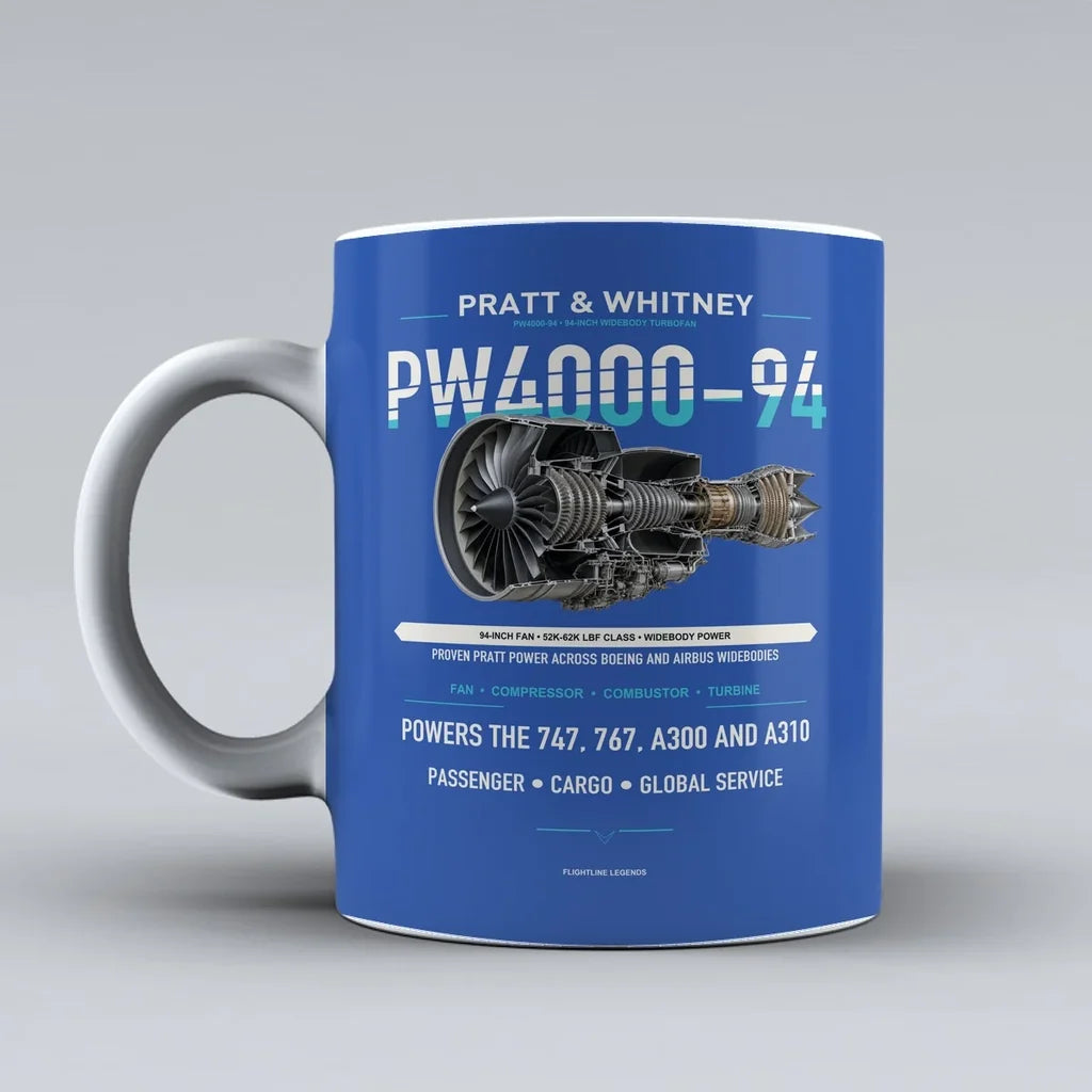 Mug design on blue pw4000 94
