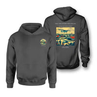 Thumbnail for VINTAGE G4201 - The Checkerboard Fields - Double-Side Hoodie design on darkgray double side