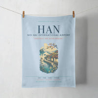 Thumbnail for Noi Bai International Airport Hanoi (HAN) design on light blue towel