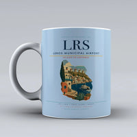 Thumbnail for Leros Municipal Airport (LRS) airport code design on light blue ceramic mug