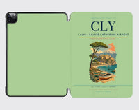 Thumbnail for Calvi (CLY) design on light green ipad tablet case
