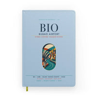 Thumbnail for Bilbao Airport (BIO) design on light blue notebook