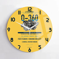 Thumbnail for O-360 design on yellow no frame wall clock