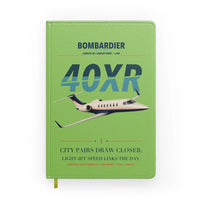 Thumbnail for Bombardier Learjet 40XR design on light green notebook