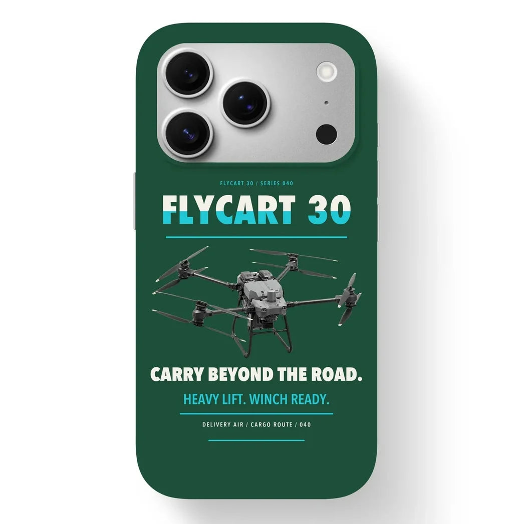 DJI FlyCart 30 Case design on dark green iphone case