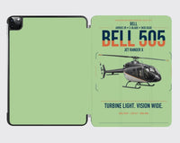 Thumbnail for Bell 505 Jet Ranger X design on light green ipad tablet case