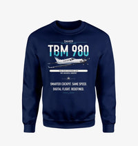 Thumbnail for Daher TBM 980 design on navy blue sweatshirt