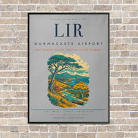 Thumbnail for Guanacaste Airport LIR vertical canvas print - framed - light gray background
