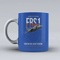 Thumbnail for British Aerospace Sea Harrier FRS.1 design on blue ceramic mug, double-side print