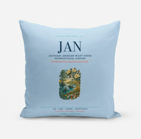 Thumbnail for Jackson–Medgar Wiley Evers International Airport (JAN) design on light blue pillow