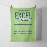 Thumbnail for Cessna Citation Excel design on light green towel