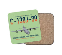 Thumbnail for C-130J-30 Super Hercules design on light green 1 piece coaster