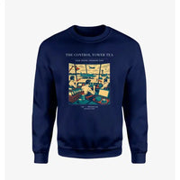 Thumbnail for VINTAGE G4375 - The Control Tower Tea - Designed Sweatshirts design on navyblue
