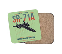 Thumbnail for SR-71A Blackbird design on light green 1 piece coaster