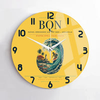 Thumbnail for Rafael Hernández Airport (BQN) design on yellow no frame wall clock