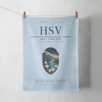 Thumbnail for Huntsville International Airport (HSV) design on light blue towel